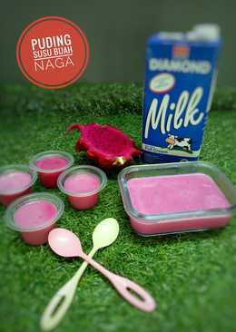 Puding susu buah naga