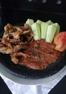 Ikan wader goreng&sambel trasi..