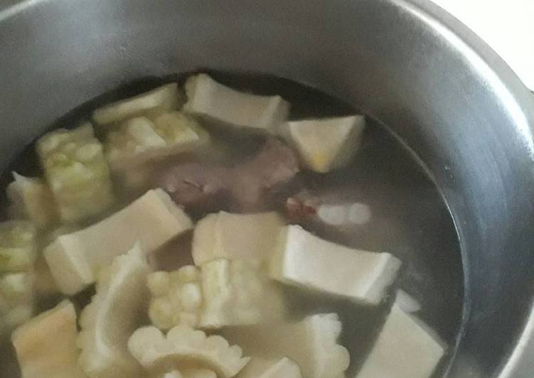 resep makanan Sup Pare Putih dengan Iga Kambing/ Sapi