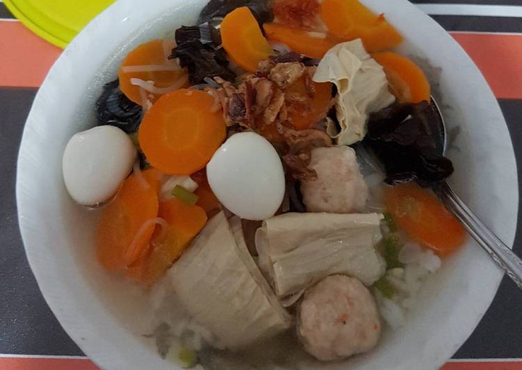 gambar untuk resep Sup Timlo Bakso Udang