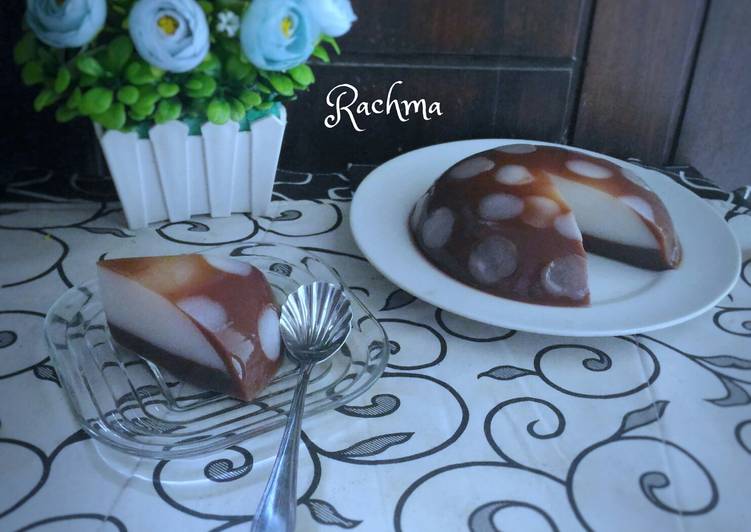 cara membuat Puding Polkadot Choco Lychee #bikinbareng