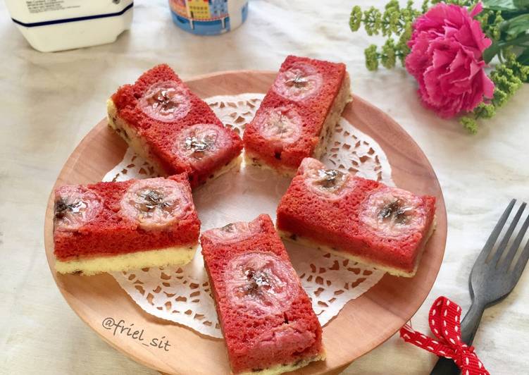 resep makanan Banana-Beetroot Steamed Cake (PR_RecookAnekaBolkus)