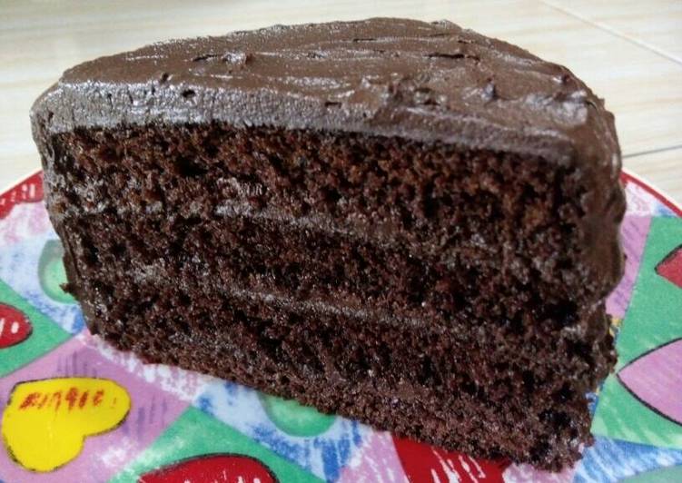 cara membuat Double Chocolate Cake