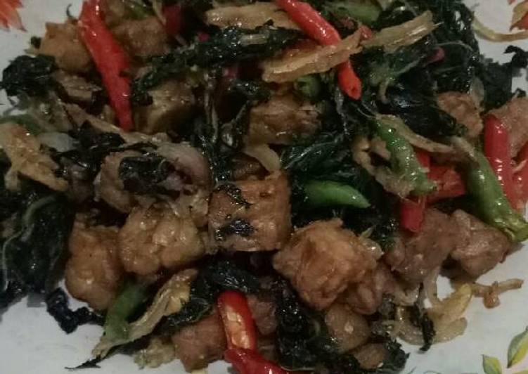 cara membuat Tumis teri,tempe dan daun pepaya jepang (ga pait) ??