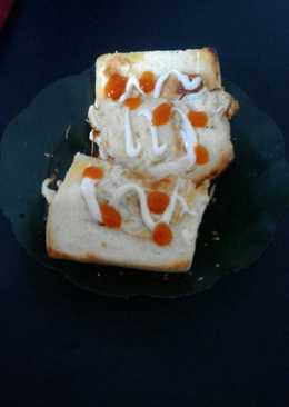 Kreasi Roti tawar isi telor (kenyang.enak)