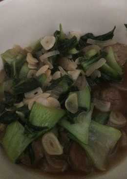 Tumis pakcoy baso sapi