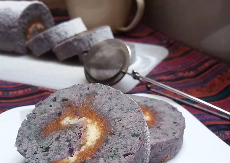 resep makanan Bolu Gulung Ekonomis Ubi Ungu Tanpa Penambahan Lemak