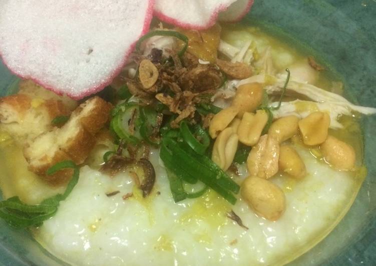 gambar untuk cara membuat Bubur ayam kuah kuning