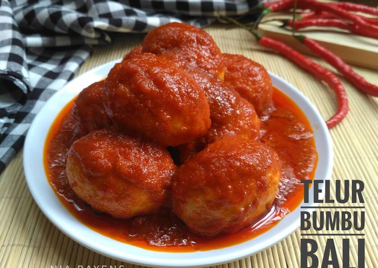 resep lengkap untuk Telur bumbu bali