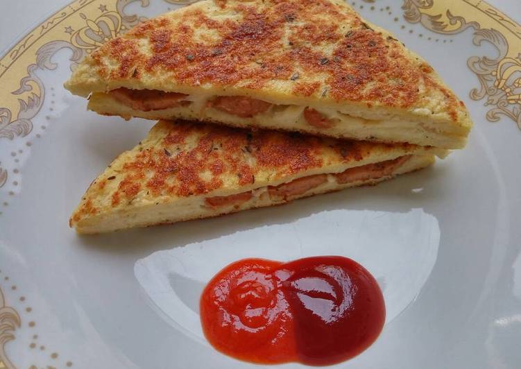 gambar untuk resep Roti Panggang Sosis Keju (Savoury Toast)