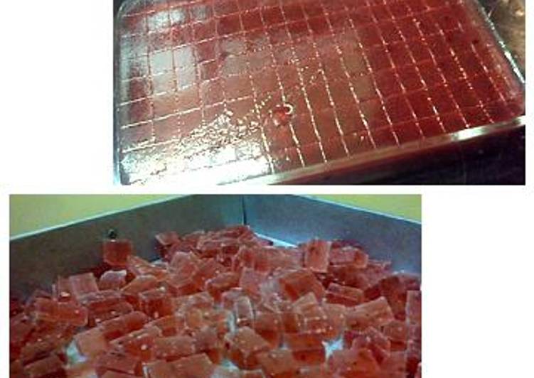 resep makanan Manisan Agar-agar Kering Strawberry