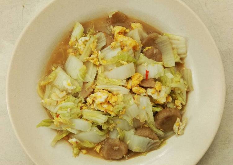 resep masakan Menu makan siang - orak arik telur sawi