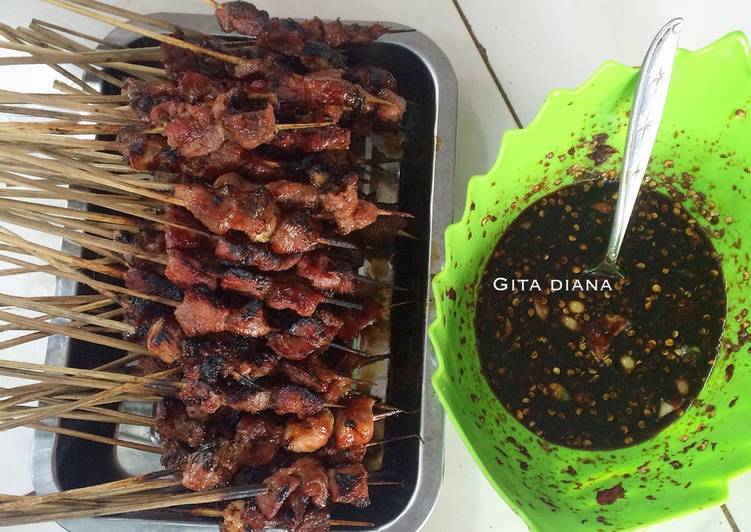 bahan dan cara membuat Sate Kambing Sambal Kecap Jahe