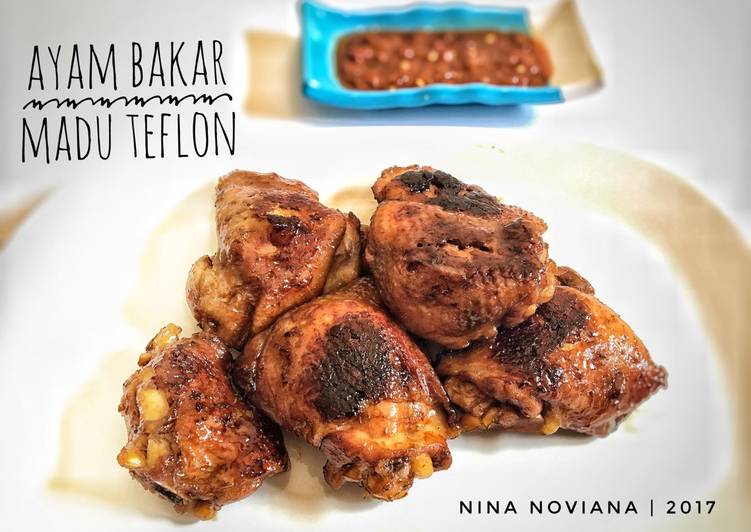 Resep Ayam bakar madu teflon no ribet Kiriman dari Nina Noviana