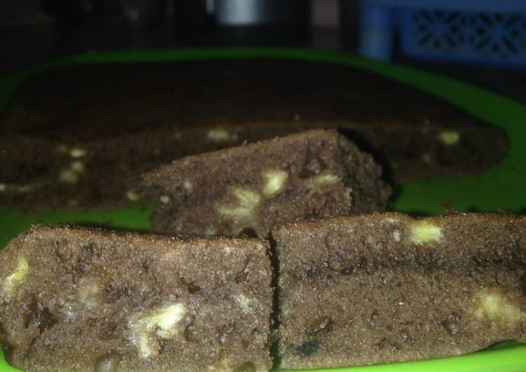 cara membuat Brownies pisang keju no mixer