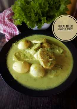 Gulai telur campur tempe