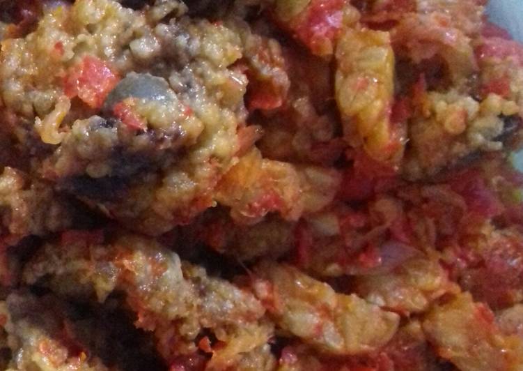 Resep Ati ampela tempe Balado krispi.