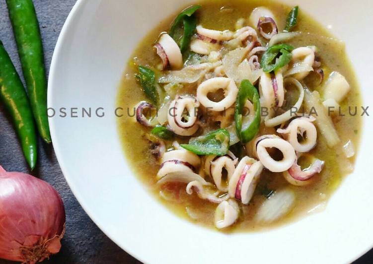 resep lengkap untuk Oseng Cumi Cabe Ijo