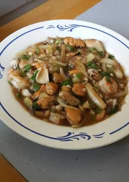 Seafood (cumi, udang, kerang) Saus Tiram