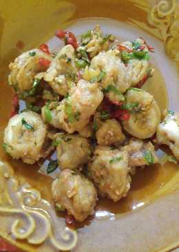 Cumi goreng tepung Cabe+Bawang+Garam