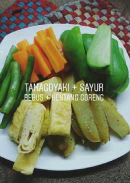 Tamagoyaki, Sayur Rebus, Kentang Goreng