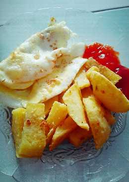 Potato wedges & Fried Egg