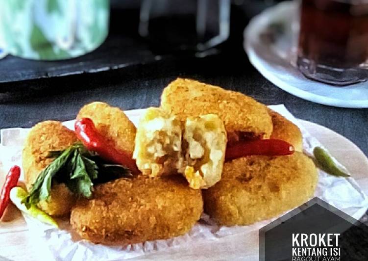 resep Kroket kentang isi ragout ayam