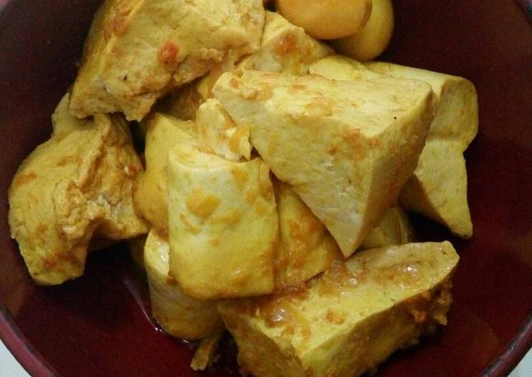 resep masakan Tahu bumbu kuning sederhana