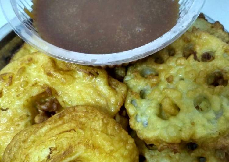 cara membuat Rc : Akar Lotus & Apel Goreng Saus Karamel Yummy