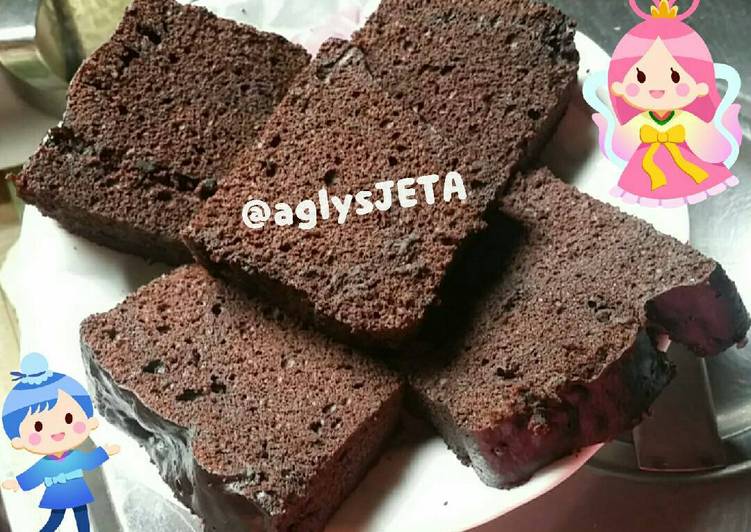 bahan dan cara membuat Brownies kukus 3 sendok makan NO MIXER