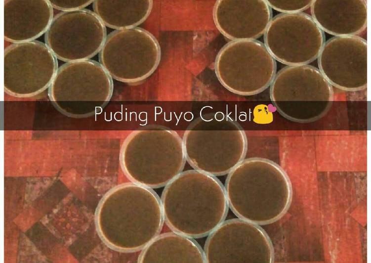 cara membuat Puding Puyo/Puding Sedot Coklat