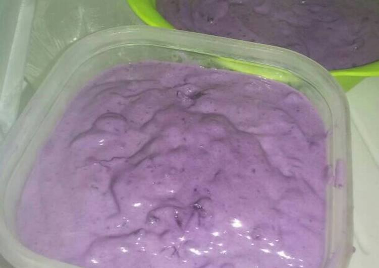 resep makanan Es krim Ubi ungu