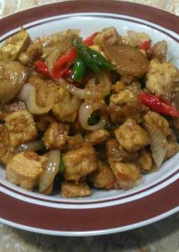 Tahu tempe bakso saus tiram