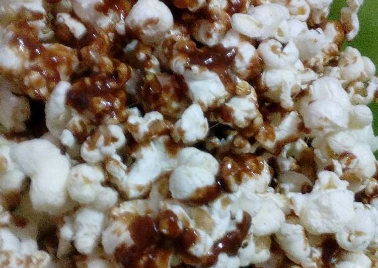 resep Salted Caramel Popcorn