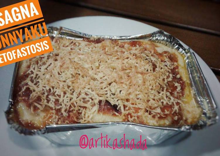 cara membuat Lasagna Konnyaku Keto