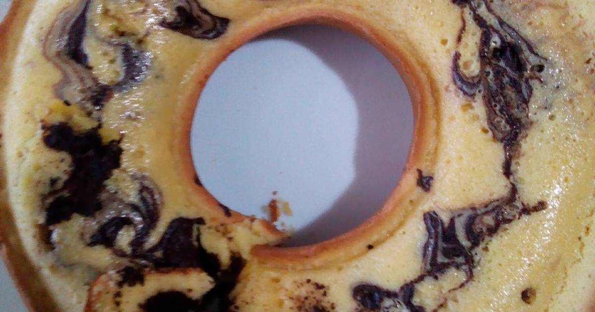 Resep Cake cokelat marmer sederhana