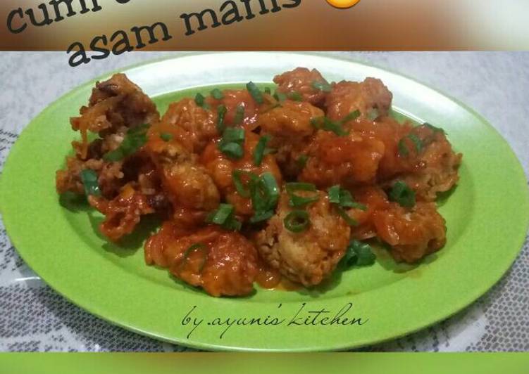 resep Cumi crispy asam manis