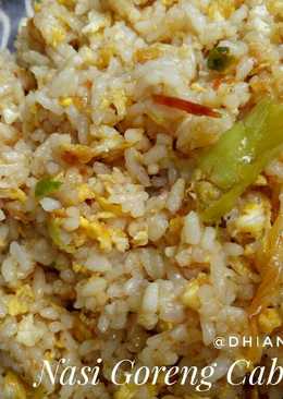 Nasi goreng cabe rawit hijau - nasgor pedas sederhan