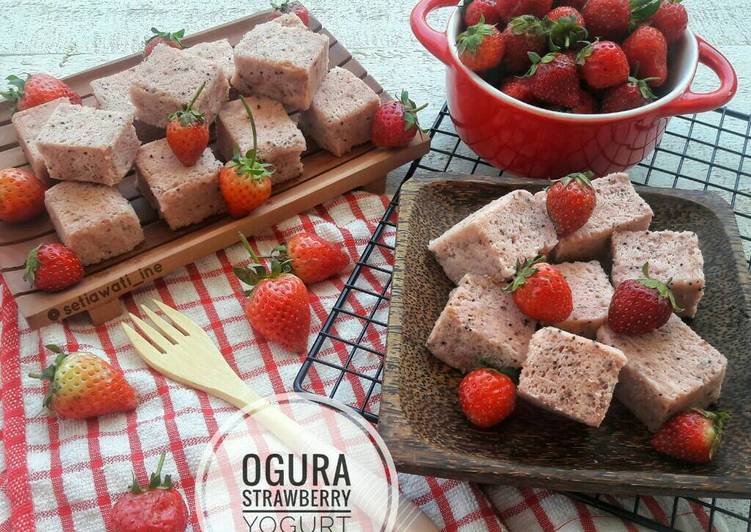 resep Ogura Strawberry Yoghurt