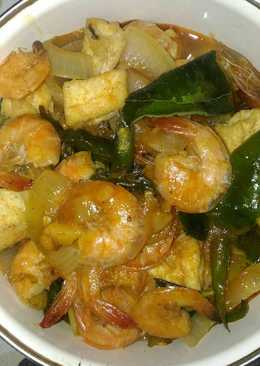 Tumis udang sous cabe ijo