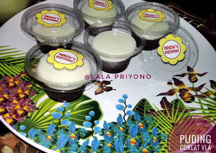 resep makanan Puding Coklat Vla ala KFC