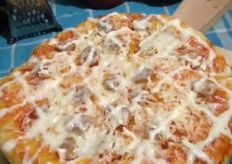 gambar untuk resep makanan Roti pizza magic, no oven, no ulen