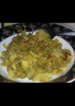 Usus sayur kol bumbu kuning