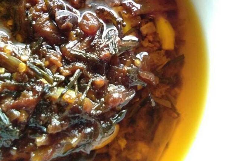 resep masakan Sambal masak bawang rambut