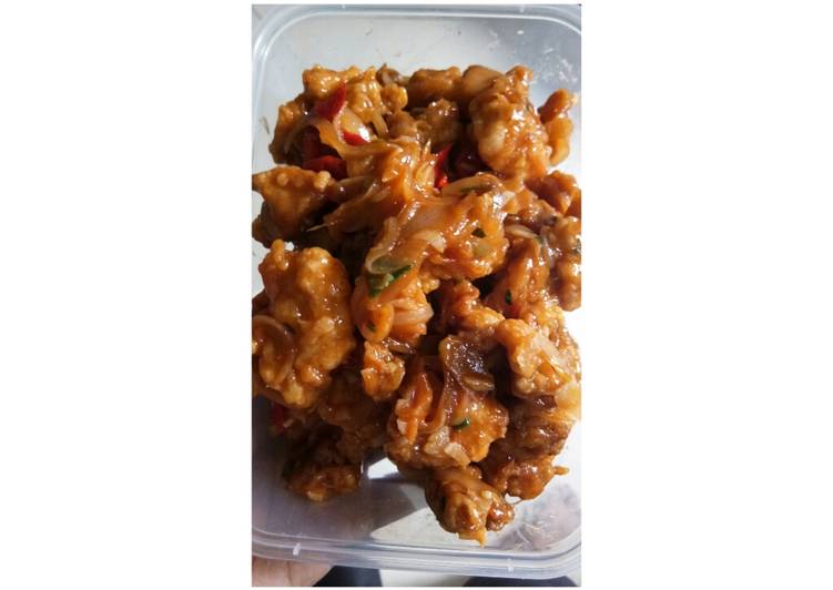 cara membuat Ayam fillet saus padang