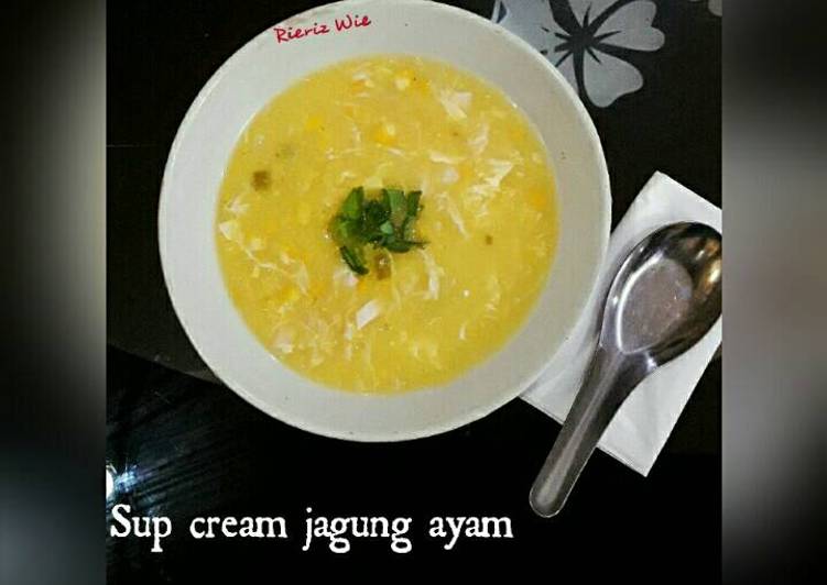 resep makanan Sup cream jagung ayam