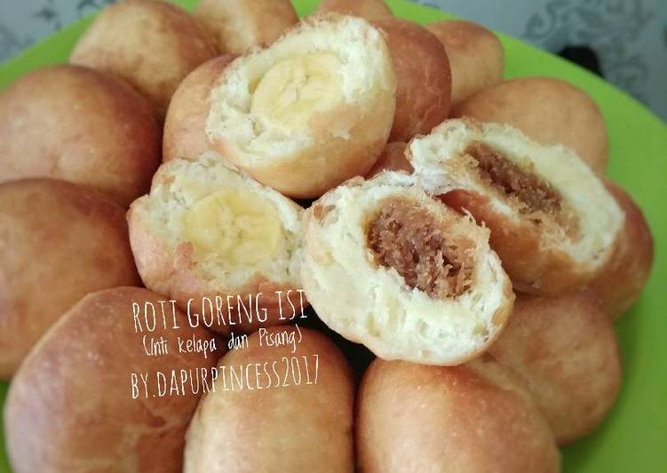 Resep Roti Goreng Isi (inti kelapa dan pisang) Oleh
Rindaags @DapurPincess