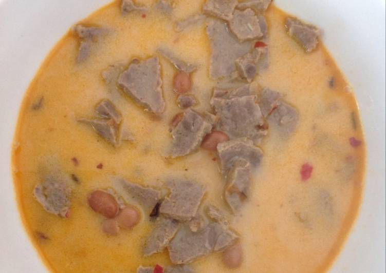 bahan dan cara membuat Gulai Kebab Kacang Merah