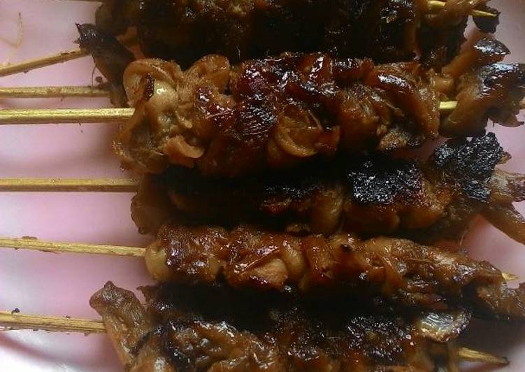 bahan dan cara membuat Sate Jamur tiram