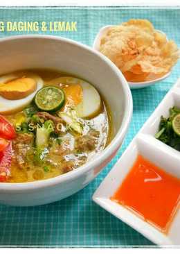 Soto daging dan lemak bumbu kuning #keto